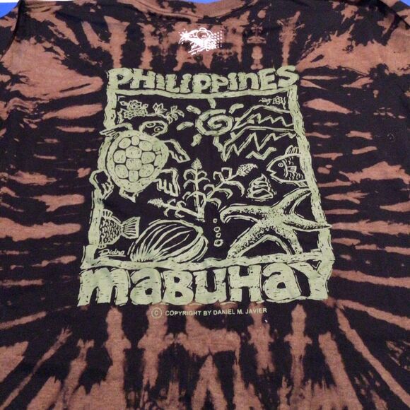 Didro Mabuhay Filipino T-Shirt Bleached Black 100% Cotton Tee Size XL - Picture 4 of 5